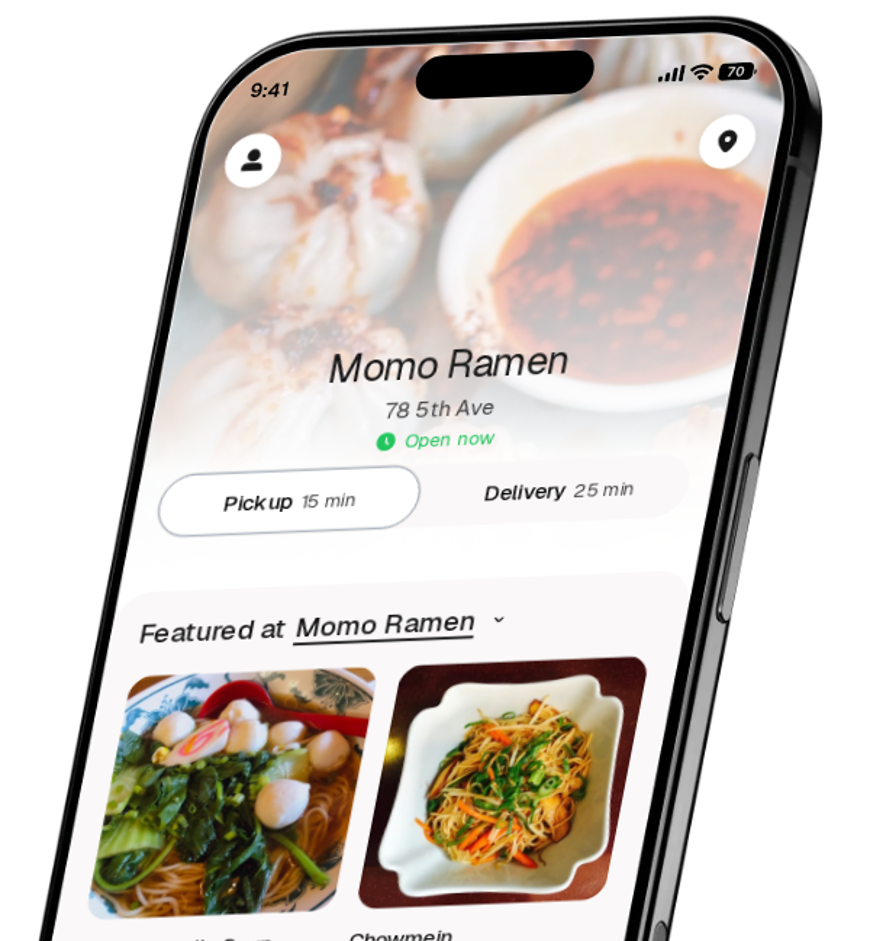 Momo Ramen app preview